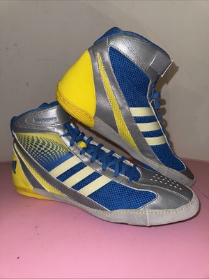 Adidas Response 3.1 Wrestling Shoe - Yellow, Blue, Silver Men s Size 14