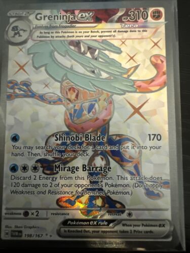 Greninja EX 198/167 Full Art NM/M Twilight Masquerade Greninja EX 198/167 Full Art NM/M Twilight Masquerade