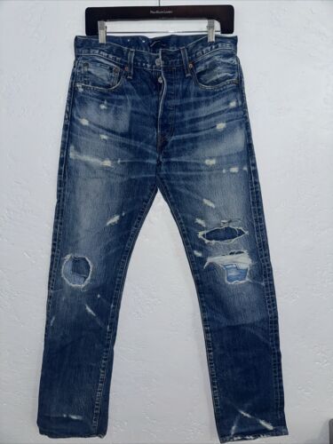 LEVIS 501 Original Japan Made & Crafted Selvedge Big E Rip