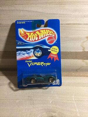 Hot Wheels Dodge Viper RT/10 GREEN #210 GLW MOSC 1996 Gold Metal Speed
