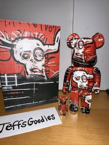MEDICOM TOY - BE@RBRICK BASQUIAT #5 100％ &amp; 400％ Bearbrick Medicom Toys for sale - Jean-Michel Basquiat