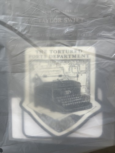 Pre-owned Taylor Swift Tortured Poets Department Ttpd Black Jacket W Patches Med Rare