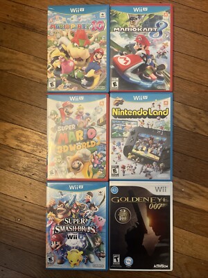 Nintendo Wii U Multiplayer Game Lot Bundle Mario Party Kart 3DWorld Smash Tested
