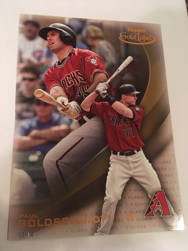 2016 Topps Gold Label Jumbo 5x7 Paul Goldschmidt Dbacks 86 #'d /10