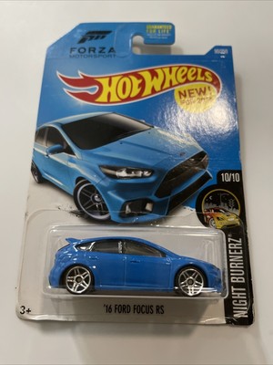 Hot Wheels '16 Ford Focus RS Night Burnerz #10/10 Blue Forza Motorsport VHTF
