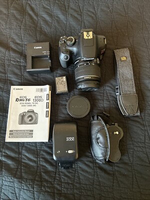 BUNDLE Canon EOS Rebel T6 DSLR with EF-S 18-55mm + Battery & Charger + EXTRAS