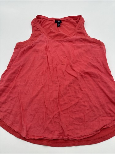 Gap Tank Top Women Medium Orange Solid Halter ..#16658