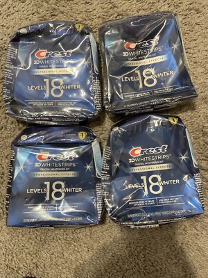 4 Boxes Crest 3D Whitestrips Professional Effect Whitening Strips New Exp 2/2026