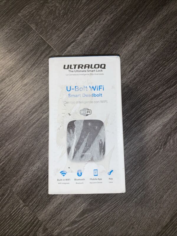 ULTRALOQ Smart Lock U-Bolt Keyless Black Entry Door Lock ANSI