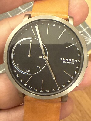 Skagen Connected Men's Hagen Titanium and Leather Hybrid Smartwatch SKT1104