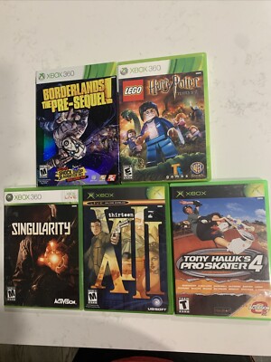 Xbox 360 Game Bundle: Borderlands Harry Potter Singularity XIII Tony Hawk