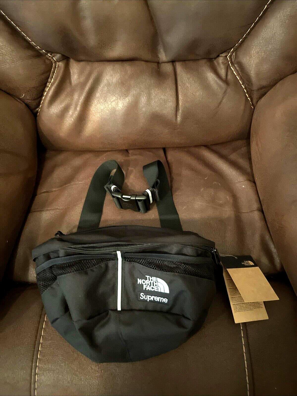SUPREME X THE NORTH FACE SS24 TNF SPLIT WAIST BAG BLACK NEW