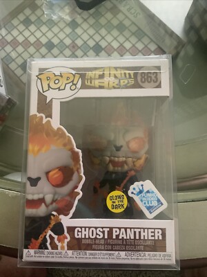Funko Pop! Marvel Infinity Warps Ghost Panther w/ Chain GITD GameStop Exclusive