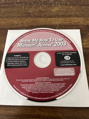 Show Me How to Use Microsoft Access 2003 PC CD-ROM