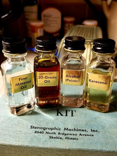 Vintage Stenograph Shorthand Machine Cleaning and Oiling Kit in Original Box