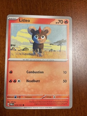 Litleo 015/131 Prismatic Evolutions Regular Pokemon TCG Card