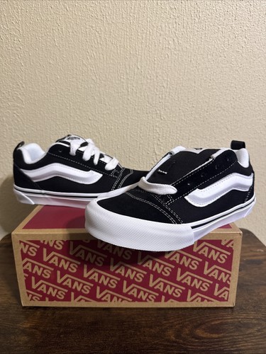 Vans Knu Skool Black/True White Juniors 3.5 | eBay