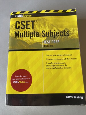 CliffsNotes CSET Multiple Subjects Fourth Edition Revised Cliffs Notes Test Prep