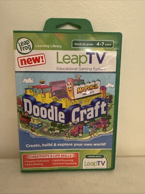 NEW Leapfrog LeapTV Game Mr. Pencil Presents DoodleCraft Creativity/Life Skills