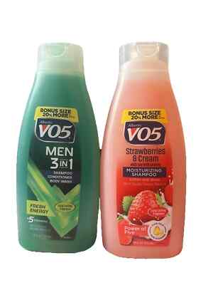 VO5MEN3IN-1 SHAMPOO AND BODY WASH FRESH ENERGY 5 VIT & Shampoo Strawberries 18oz