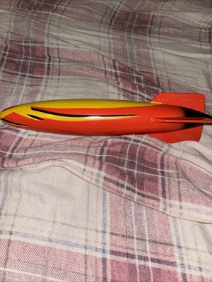 Vtg. TOYPEDO By SWIMWAYS Gliding Underwater Pool Toy 11  Orange Yellow Black