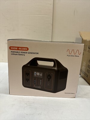 AllWEI 500W Battery Backup Power Station Portable Camping Emergency Generator