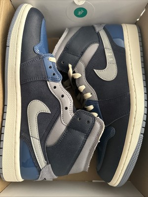Nike Air Jordan 1 Mid SE Craft Obsidian White DR8868-400 Men's Size 8.5 No Lid