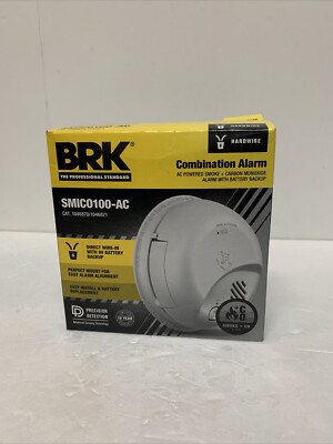 BRK  SMICO100-AC Interconnect Hardwire Combination Smoke & Carbon Monoxid #974