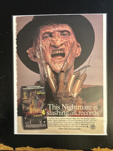 1989 RARE Freddy A Nightmare on Elm Street 4 VCR Movie