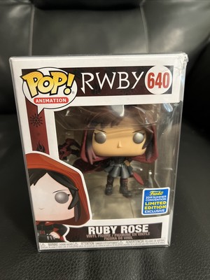 FUNKO POP! #640 RUBY ROSE HOODED RWBY 2019 SDCC EXCLUSIVE W/ PROTECTOR *VAULTED*