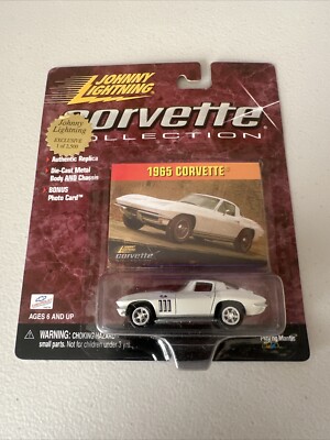 JOHNNY LIGHTNING CORVETTE COLLECTION 1965 CORVETTE COUPE WHITE - FREE SHIPPING