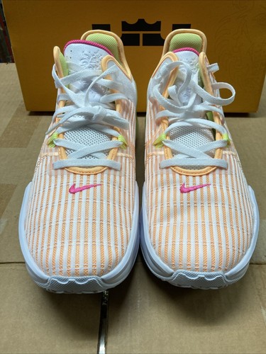 Men's Size 12.5 Nike LeBron Witness VI 'Melon Tint' White