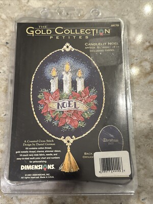 Dimensions Gold Collection Petites Candlelit Noel Christmas Cross Stitch 8678