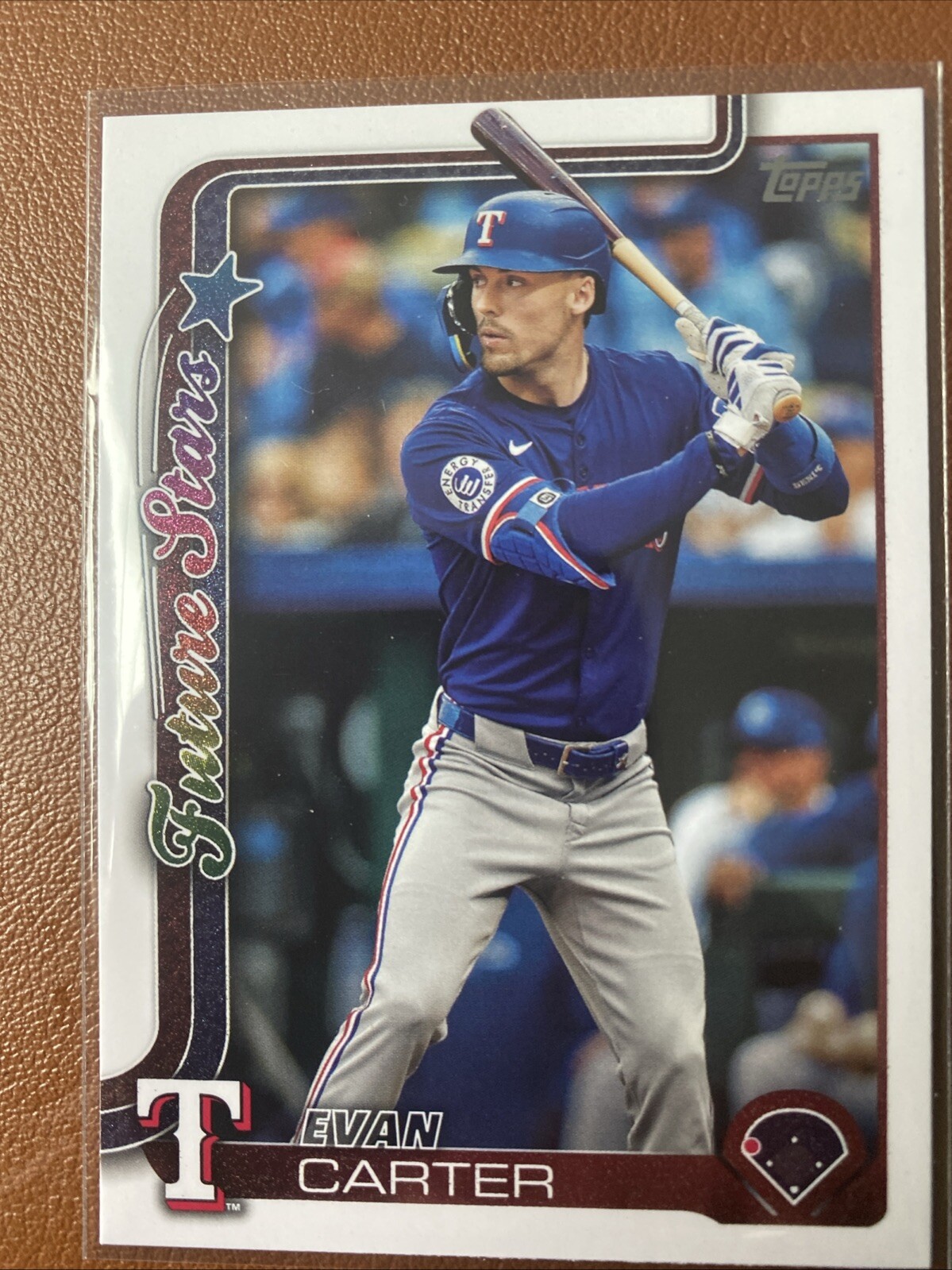 Evan Carter 2025 Topps Series 1 Future Stars Card #288 Texas