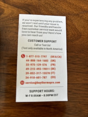 Digital Food Thermometer Therm Pro TP-16 Open Box Unused Battery 6.5” Probe