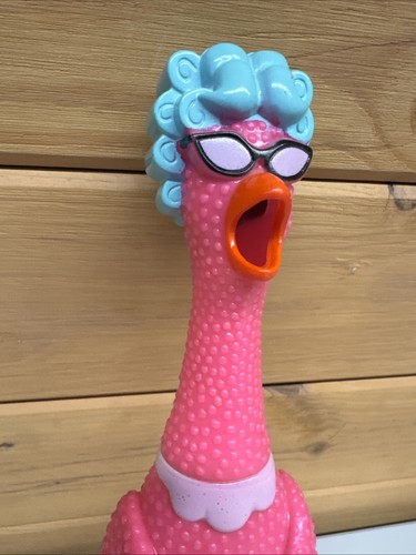 Grandma Chicken Ja-Ru Squawking Chicken Noise Maker Squeak Squeezable Prank 13"