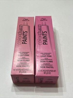 (2) Wella  Color Charm Paints Tube Light Pink  2 oz Each Lot Of 2