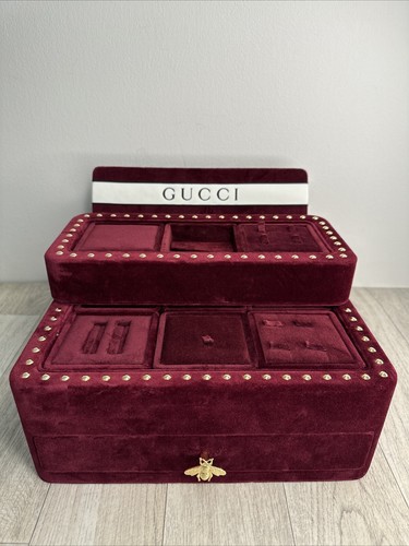 小物 Gucci Vintage Jewelry Case Gold 1980s Vintage Brown Leather Jewelry Box by Gucci | Chairish