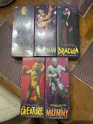 1999 Aurora Frankenstein Dracula Wolfman The Mummy The Creature Set Of 5 Sealed