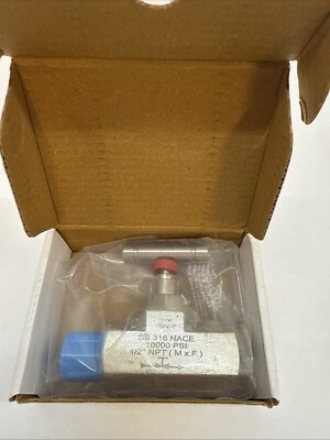 Vault NVS-S Stainless Steel 316 Straight Needle Valve 1/2  NPT