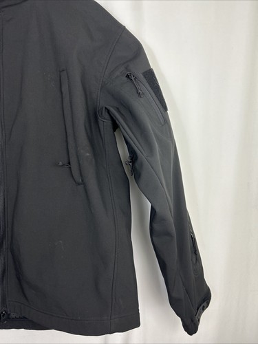 Rothco XL Tactical Jacket 9746 Black Full Zip Hooded Pockets Polyester