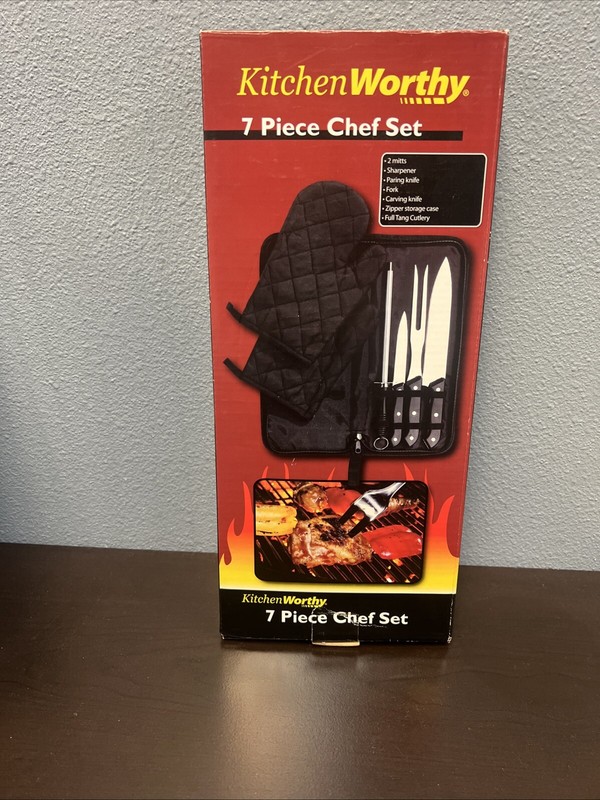 Chef Knife Set 7 Pieces With Black Bag (Zipper Broke)
