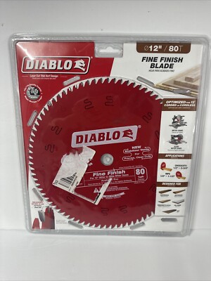 Diablo D1280X 12 Inch 80 Tooth Saw Blade - Red