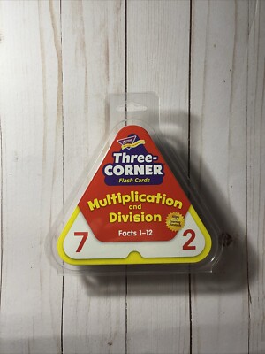 Three Corner Flash Cards Multiplication & Division Practice Learn Make Math Fun