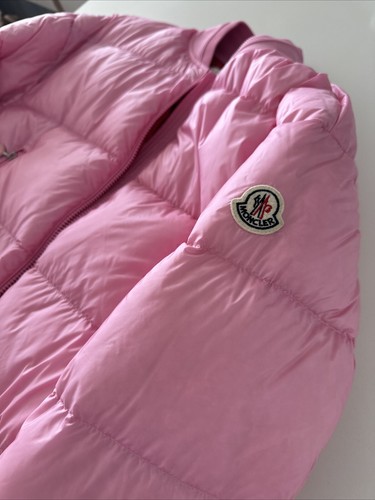 Pre-owned Moncler Merlat Puffer Bomber Jacket Pink Size 2