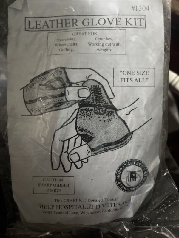 HELP HOSPITALIZED VETERANS Leather Glove Kit 1304 Fast ship CA