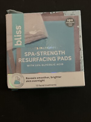 Bliss Spa Strength Resurfacing Pads 15 Count  10% Glycolic Acid