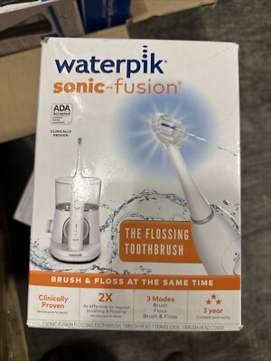 Brand New Waterpik Sonic Fusion Water Flosser Professional White SF-01W020-1