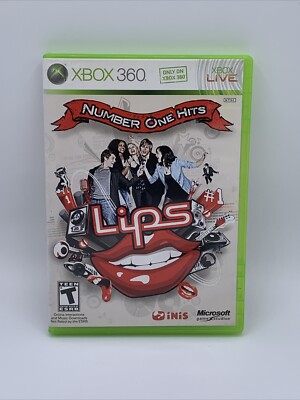 Lips Number One Hits (Microsoft Xbox 360) NO MANUAL OR MICROPHONE Tested Works