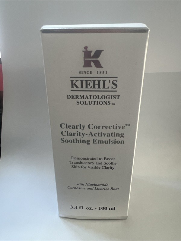 KIEHLS ,clearly Corrective ,Clariting Activating Soothing Emulsion 3.4 Oz